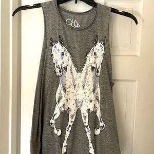 Boutique horse sleeveless top